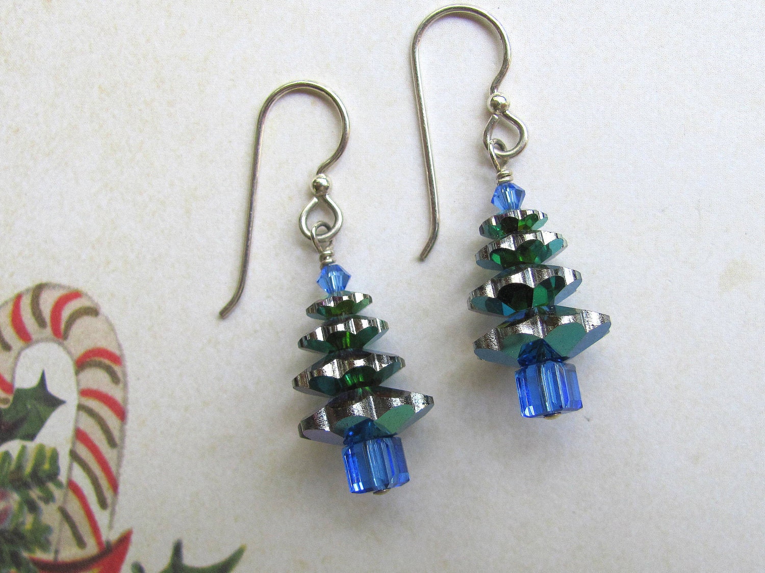 christmas tree earrings holiday earrings swarovski earrings christmas tree earrings holiday earrings swarovski earrings