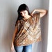 Brown boxy tshirt top loose tshirt in jersey