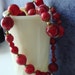 Vintage Red Beaded Necklace