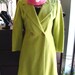 VINTAGE 1960s 60s WOOL COAT lime green light weight ladycoat dress jacket S