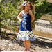Girls Dress Blue White Bow Tank with Yellow Blue Checkered Print - 3 Left Ready to Ship 5/6 6X 7/8