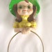 Vintage Ceramic Little Prairie Girl Towel Holder