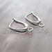 Euro Lever-backs Ear Hooks Sterling Silver Original Shape 925 model ES9 1 pair