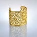 Gold Filigree Cuff, Adjustable Thich Lace Bracelet, Prom Jewelry, Special Occasion Jewelry- Ready to Ship