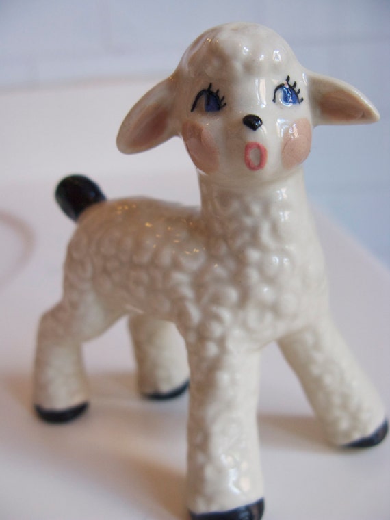 vintage stuffed lamb