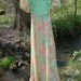 Vintage 70s Prairie Dress Patchwork Festival Dress Mint Green Orange Sherbet. Ugly Bridesmaid - Size S