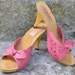 70's Grease Lightning Pink Ladies Sugar Shack Heels, 7
