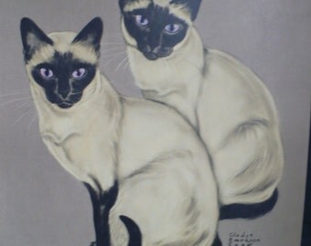 Gladys Emerson Cook Siamese Cats Print