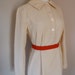 60's Dalton Dress Cotton Creme Mod Dolly Shirt Dress M