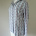 70's Bird Shirt Thin Cotton Boho Button Down M L