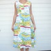 Colourful Vintage Summertime Print Tent Dress