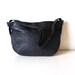 Vintage BRIO Black Woven Leather Hobo Bag