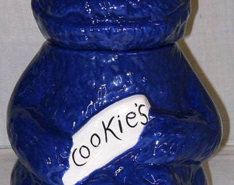 Cookie Monster Cookie Jar-Ceramic-Handpainted (Signed)