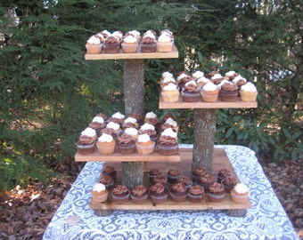 Rustic Wedding Cake Stand Cupcake Log Slice Dessert Rustic Wedding Cake Stand Cupcake Log Slice Dessert