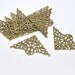 Corner Filigrees 48x75mm Antique Bronze 10 pcs - Ships IMMEDIATELY from California - BC155