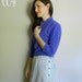 Blue 50's Cashmere Sweater / Bernhard Altmann Royal Blue Collar / Highland Lassie Sweater