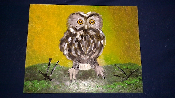 Saw-whet Owl--Original Oil Painting 8x10 framed
