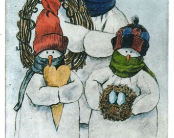 Snowmen Bearing Gifts