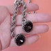 Reserved: Cool 1960's Rope Chain Slide Necklace with Huge Rhinestone Tassel Fobs