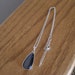 Vintage necklace. 20 to 22" silver chain. Moonglow hematite.