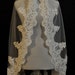 White Fingertip Lace Wedding Veil with Real Swarovski Crystals - Best Seller