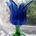Alicja Art Glass from Poland, Polish Crystal Tulip Vase, Cased Glass Tulip Petal Stemware