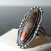 SUMMER SALE Vintage Ornate Silver Ring with Variety Tri-color Stone
