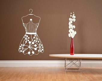 wall decal decor Vintage distressed dress form bedroom decal decal for women vintage decal home decor vinyl decal decor retro victorian