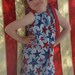 Patriotic, July 4th Dress. with Ponytail streamers or Hair Bow