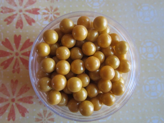 Gold Candy Bead Sugar Pearl Cake Cupcake Decorations Il_570xn