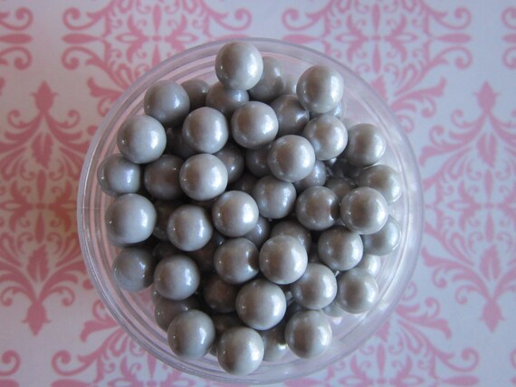 Silver / Gray Candy Bead Sugar Pearl Cake Cupcake Decorations Il_570xn