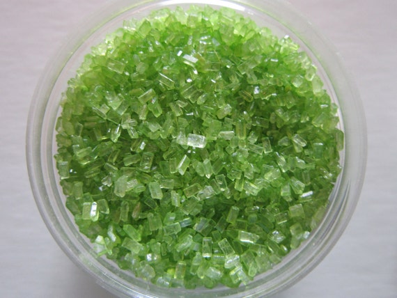 Lime Green Sprinkle ~ Cocktail Sugar ~ Crystal Sugar ~ Cake Cupcake Decorations Il_570xn