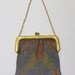 Vintage mesh purse, 1920's Whiting and Davis, painted mesh, gold-tone frame