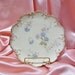 Vintage Limoges plate - pink and blue flowers, early 1900's
