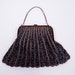 RESERVED for Ane Do Not Purchase 1920s Black Glass Bead Purse Elegant Evening Bag Bridal Hand Bag...Le Vintage Galleria