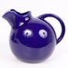 Vintage Ball Pitcher Cobalt Blue Blue Water Jug Ice Lip Flower Vase