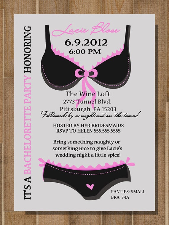 Bridal Lingerie Party Invitations 8