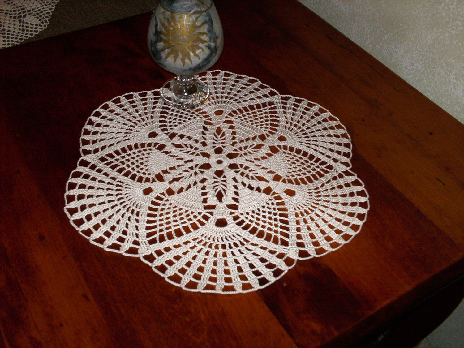 Crochet Round Table Center Doily with by EMsCreationStation