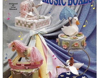 Classic "Music Boxes Plastic Canvas Pattern The Needlecraft Shop 923331