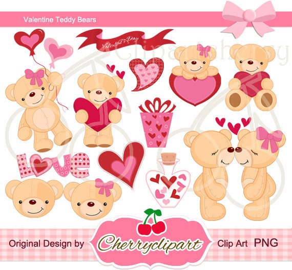 valentine's day teddy bear clipart - photo #13