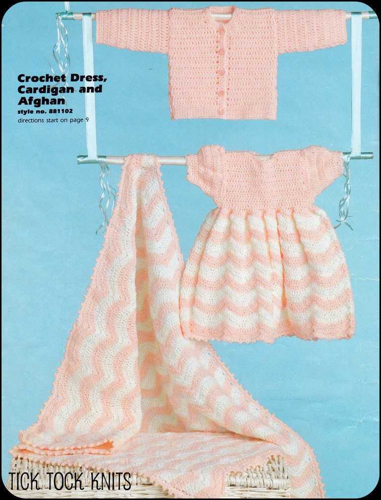 No.73 PDF Vintage Crochet Pattern Baby Girl's Dress