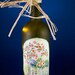 Lighted Wine Bottle Lamp Cottage Landscape Design Decorative Night Light Frosted Glass Hand Painted