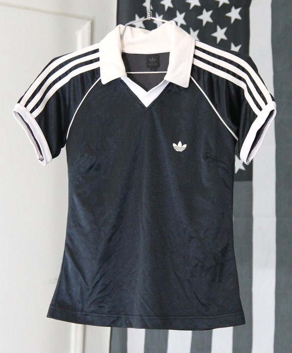 Silky Midnight Blue/Black Adidas Collared Shirt with White