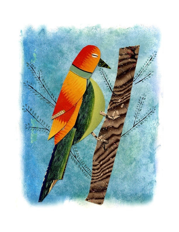 mixed media bird mixed media art mixed media print mixed
