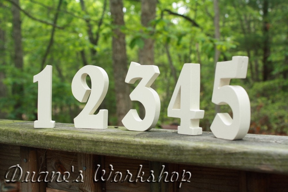 6 Wedding Table Numbers Wooden Wedding reception