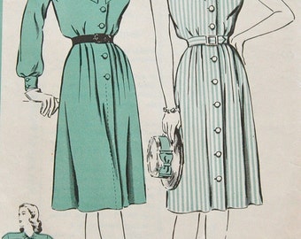 1940's Hollywood Dress Pattern - Bust 32 - No. 1577