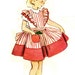 Simplicity 4136 UNCUT and Factory Folded Vintage 1950s Apple Pocket & Pinafore Apron Dress With Applique Transfer Sewing Pattern Size 6 B24