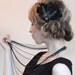 Vintage Jewelry Feather Hair Clip - 1920 Bronze and Black