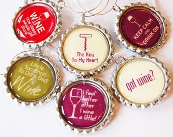 Got Wine, barware, Wine Glass Charms, Wine Charms, Wine Accessories, Wine, Grapes, Wine Lover, Wine Tasting Party (1238)