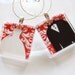 Wedding Wine Charms, Bride Groom, wine charms, Wedding Shower, wine accessories, Bridal Shower, table setting, Red, Black (1192)